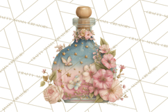 Celestial Spring PNG, Stars Florals Clipart, Dreamy Gradient Product Image 5