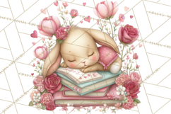 Valentine Reading Animals Clipart for Classroom Crafts Product Image 2