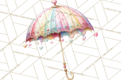 Rainy Day Clipart, Spring Weather Clip Art PNG, Umbrella Product Image 3