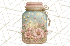 Celestial Spring PNG, Stars Florals Clipart, Dreamy Gradient Product Image 3