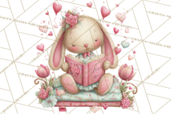 Valentine Reading Animals Clipart for Classroom Crafts Product Image 4