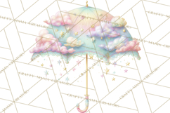 Rainy Day Clipart, Spring Weather Clip Art PNG, Umbrella Product Image 4