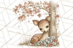 Spring Woodland Animal Clipart, Forest Animals PNG Product Image 5
