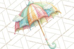 Rainy Day Clipart, Spring Weather Clip Art PNG, Umbrella Product Image 5