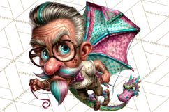 Funky Grandpa Clipart PNG Quirky Senior Cartoon Characters Product Image 2