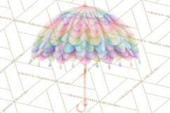 Rainy Day Clipart, Spring Weather Clip Art PNG, Umbrella Product Image 2