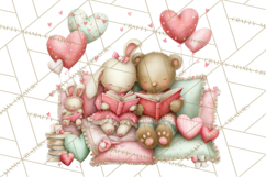 Valentine Reading Animals Clipart for Classroom Crafts Product Image 2