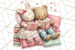 Valentine Reading Animals Clipart for Classroom Crafts Product Image 3