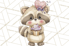 Valentine Animals Clipart PNG, Cute Animal Valentine Product Image 3