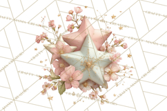 Celestial Spring PNG, Stars Florals Clipart, Dreamy Gradient Product Image 3