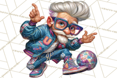 Funky Grandpa Clipart PNG Quirky Senior Cartoon Characters Product Image 3