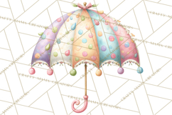 Rainy Day Clipart, Spring Weather Clip Art PNG, Umbrella Product Image 4