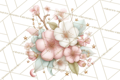 Celestial Spring PNG, Stars Florals Clipart, Dreamy Gradient Product Image 5
