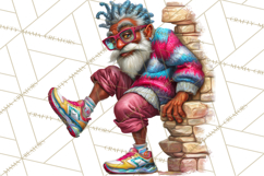 Funky Grandpa Clipart PNG Quirky Senior Cartoon Characters Product Image 5