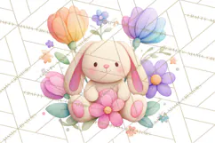 Spring Pets Clipart PNG, Cute Baby Animals Watercolor Product Image 5
