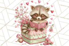 Valentine Reading Animals Clipart for Classroom Crafts Product Image 2