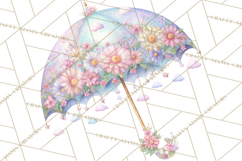 Rainy Day Clipart, Spring Weather Clip Art PNG, Umbrella Product Image 2
