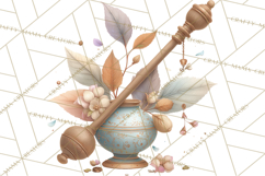 Vintage Herbal Apothecary Clipart, Spring Botanical Png Product Image 4