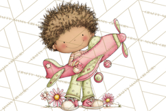 Adorable Spring Kids Clipart, Playful Children Clip Art PNG Product Image 4