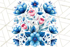 Polish Folk Botanical Clipart, Floral Animals Png Product Image 4