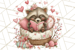 Valentine Reading Animals Clipart for Classroom Crafts Product Image 4