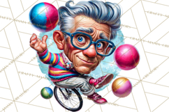 Funky Grandpa Clipart PNG Quirky Senior Cartoon Characters Product Image 5