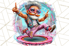 Funky Grandpa Clipart PNG Quirky Senior Cartoon Characters Product Image 2