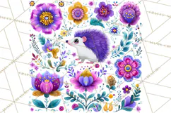Polish Folk Botanical Clipart, Floral Animals Png Product Image 2