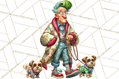 Funky Grandpa Clipart PNG Quirky Senior Cartoon Characters Product Image 5