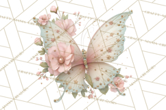 Celestial Spring PNG, Stars Florals Clipart, Dreamy Gradient Product Image 5