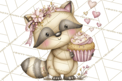 Valentine Animals Clipart PNG, Cute Animal Valentine Product Image 3