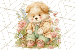 Spring Pets Clipart PNG, Cute Baby Animals Watercolor Product Image 4