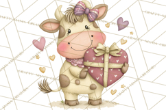 Valentine Animals Clipart PNG, Cute Animal Valentine Product Image 4