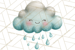 Rainy Day Clipart, Spring Weather Clip Art PNG, Umbrella Product Image 4
