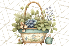 Vintage Herbal Apothecary Clipart, Spring Botanical Png Product Image 5