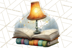 Bookish Bears PNG Clipart, Cozy Bear Reading, Cute Cartoon Product Image 5