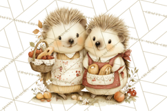 Vintage Spring Animals Clipart, Tea Party Picnic Png Product Image 5