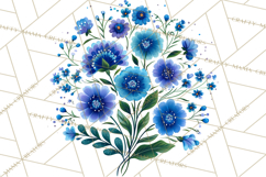 Polish Folk Botanical Clipart, Floral Animals Png Product Image 5