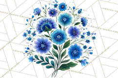 Polish Folk Botanical Clipart, Floral Animals Png Product Image 5