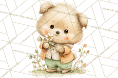Spring Pets Clipart PNG, Cute Baby Animals Watercolor Product Image 2
