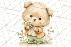 Spring Pets Clipart PNG, Cute Baby Animals Watercolor Product Image 2