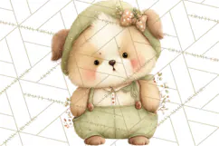 Spring Pets Clipart PNG, Cute Baby Animals Watercolor Product Image 4