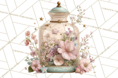 Celestial Spring PNG, Stars Florals Clipart, Dreamy Gradient Product Image 4