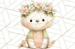 Spring Pets Clipart PNG, Cute Baby Animals Watercolor Product Image 5