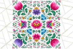 Polish Folk Botanical Clipart, Floral Animals Png Product Image 3