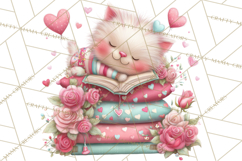 Valentine Reading Animals Clipart for Classroom Crafts Product Image 4