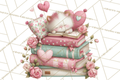 Valentine Reading Animals Clipart for Classroom Crafts Product Image 5