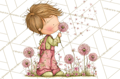 Adorable Spring Kids Clipart, Playful Children Clip Art PNG Product Image 2