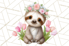 Adorable Baby Animals Easter Clipart PNG, Pastel Chicks Png Product Image 2