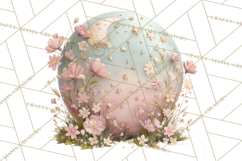 Celestial Spring PNG, Stars Florals Clipart, Dreamy Gradient Product Image 3